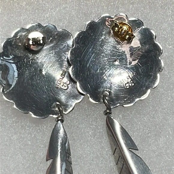 Native american earrings sterling silver - Picture 3 of 5